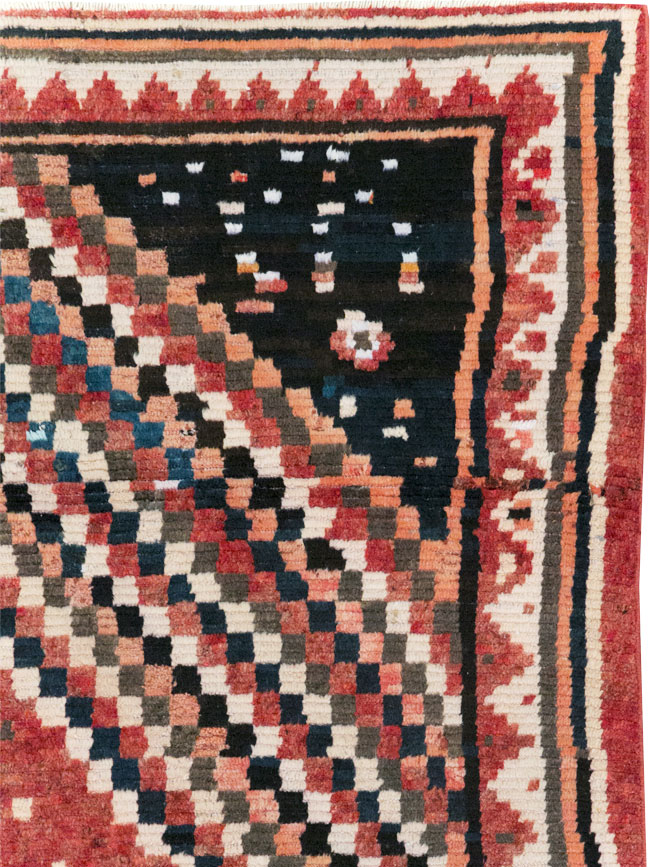 Vintage Persian Gabbeh Tribal Accent Rug, No.28915 - Gss