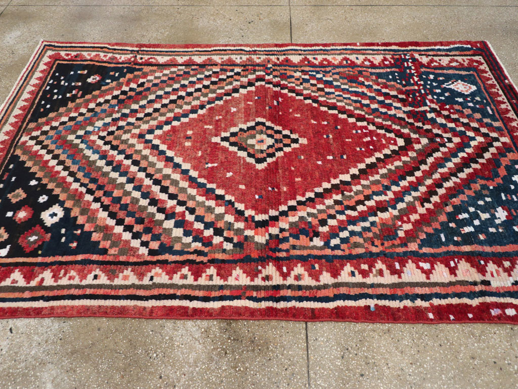 Vintage Persian Gabbeh Tribal Accent Rug, No.28915 - Gss