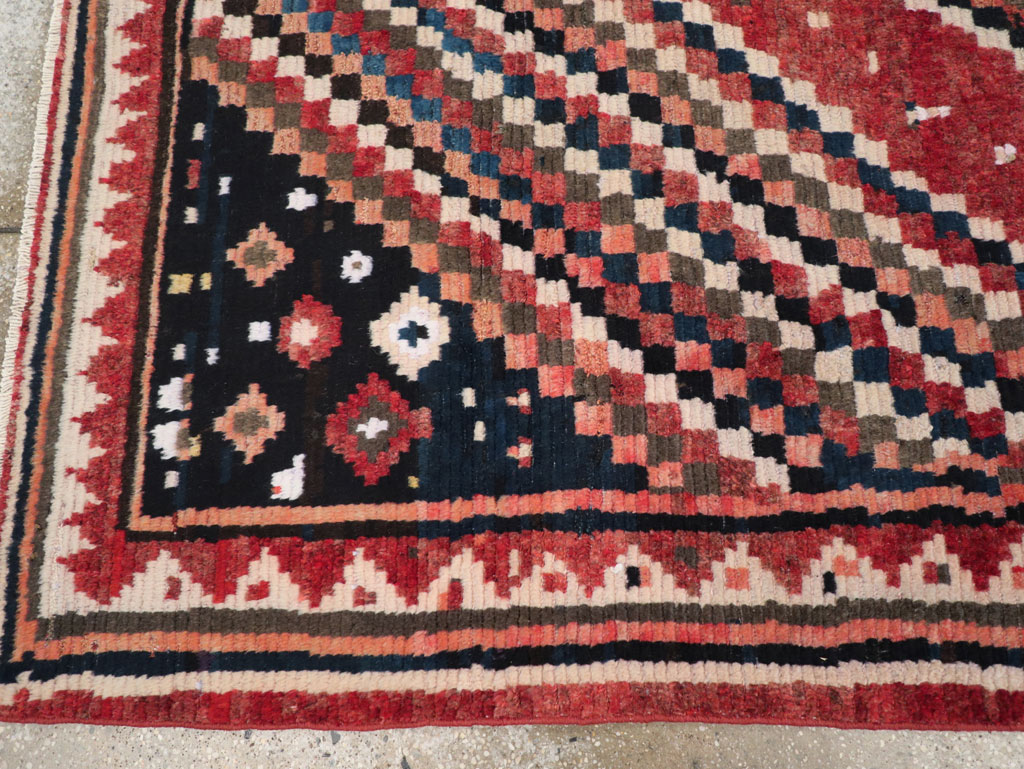 Vintage Persian Gabbeh Tribal Accent Rug, No.28915 - Gss
