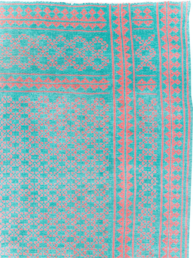 Vintage Persian Reversible Flatweave Kilim Accent Rug, No.28926 - Gss