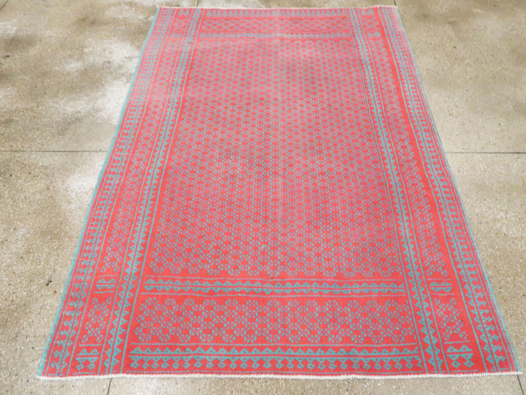 Vintage Persian Reversible Flatweave Kilim Accent Rug, No.28926 - Gss