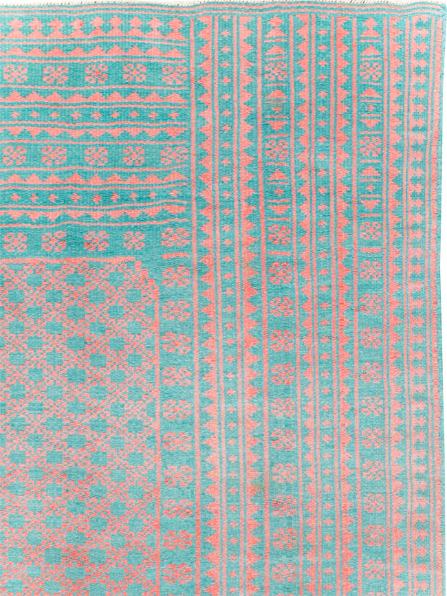 Vintage Persian Flatweave Kilim Accent Carpet, No.28927 - Gss