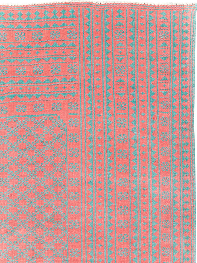 Vintage Persian Flatweave Kilim Accent Carpet, No.28927 - Gss