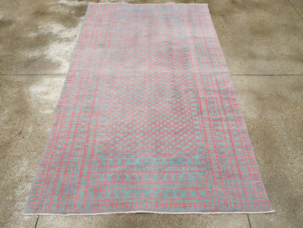 Vintage Persian Flatweave Kilim Accent Carpet, No.28927 - Gss
