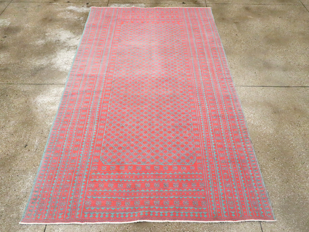 Vintage Persian Flatweave Kilim Accent Carpet, No.28927 - Gss