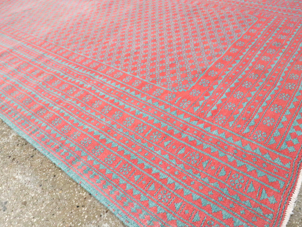 Vintage Persian Flatweave Kilim Accent Carpet, No.28927 - Gss