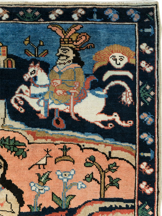 Vintage Pictorial Tabriz Rug, No.28934 - Gss