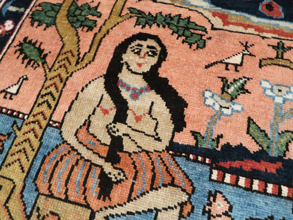 Vintage Pictorial Tabriz Rug, No.28934 - Gss