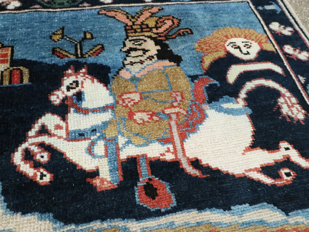 Vintage Pictorial Tabriz Rug, No.28934 - Gss