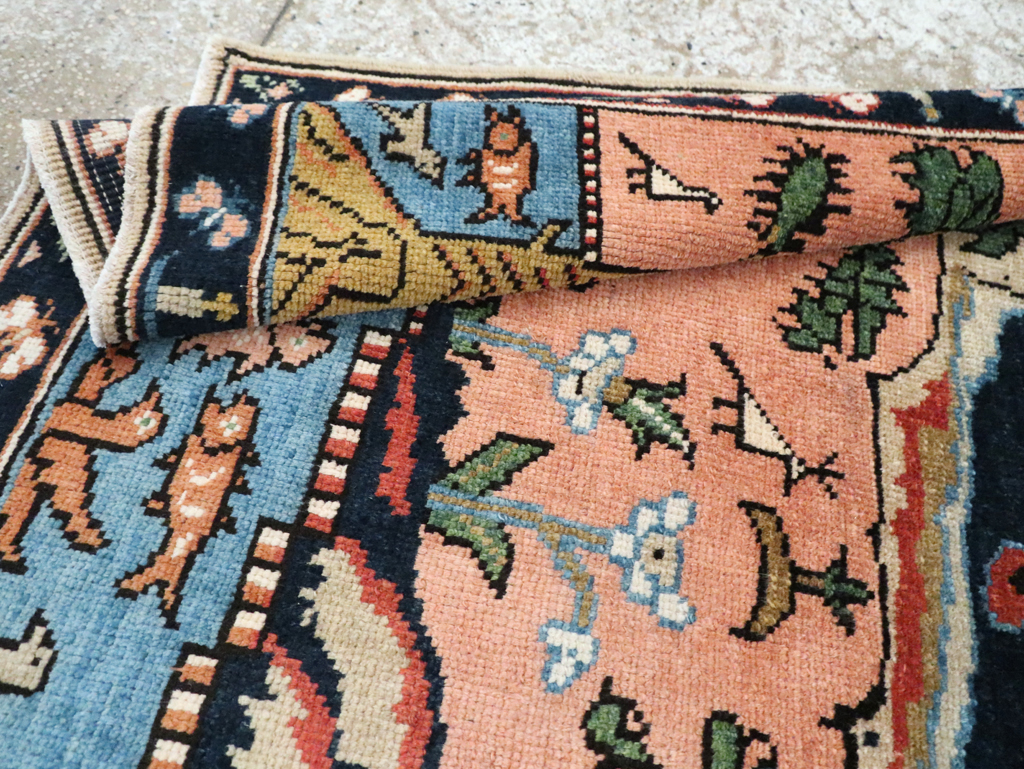 Vintage Pictorial Tabriz Rug, No.28934 - Gss