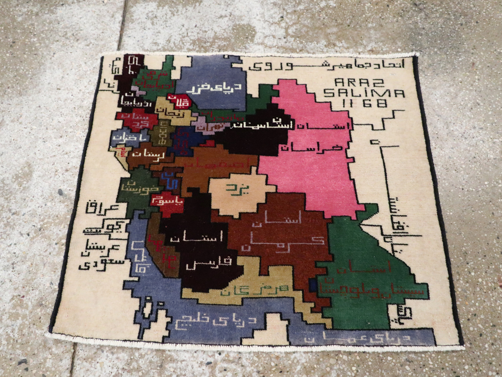 Vintage Persian Baluch Map Rug, No.28935 - Gss