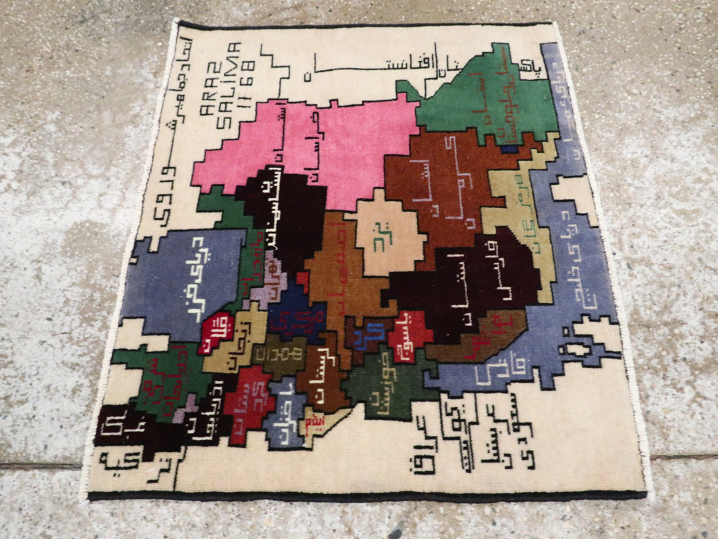 Vintage Persian Baluch Map Rug, No.28935 - Gss