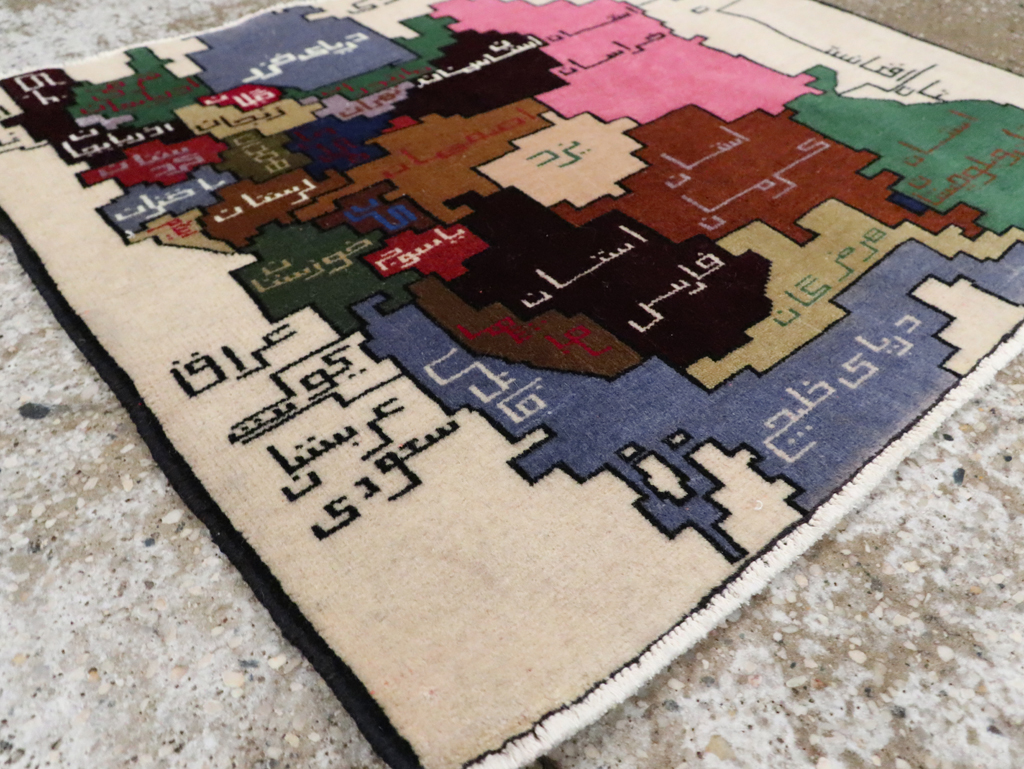 Vintage Persian Baluch Map Rug, No.28935 - Gss