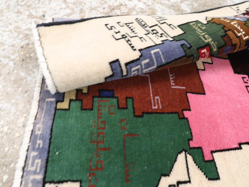 Vintage Persian Baluch Map Rug, No.28935 - Gss