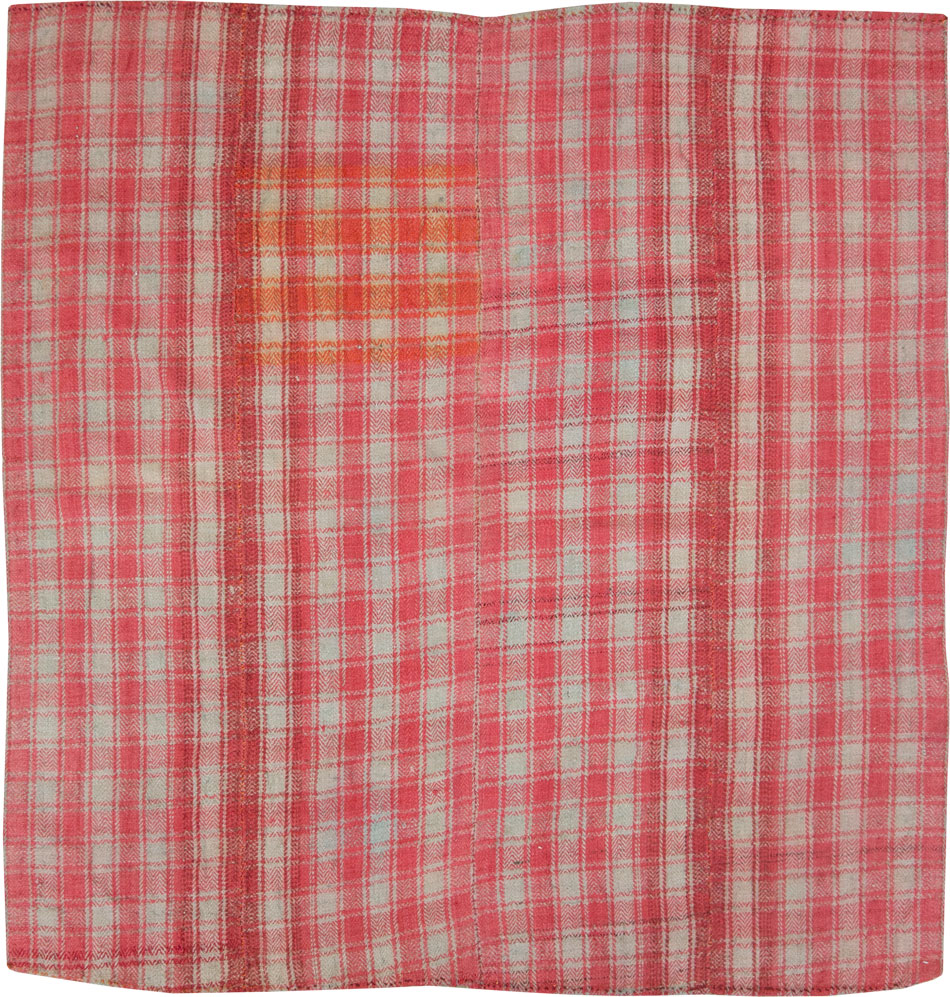 Vintage Persian Plaid Textile, No.28941 - Gss