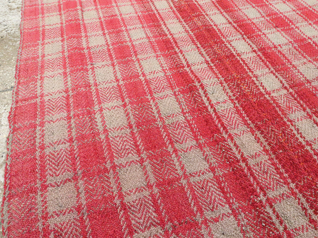 Vintage Persian Plaid Textile, No.28941 - Gss