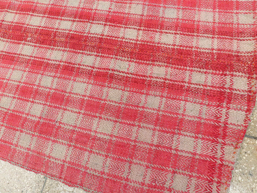 Vintage Persian Plaid Textile, No.28941 - Gss