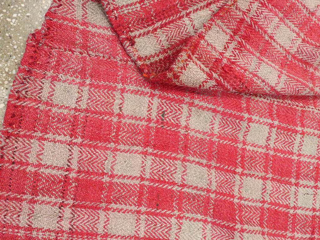 Vintage Persian Plaid Textile, No.28941 - Gss