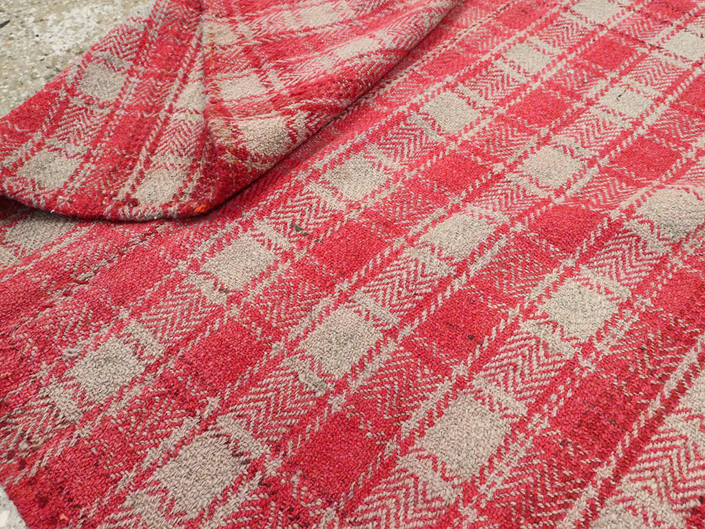 Vintage Persian Plaid Textile, No.28941 - Gss