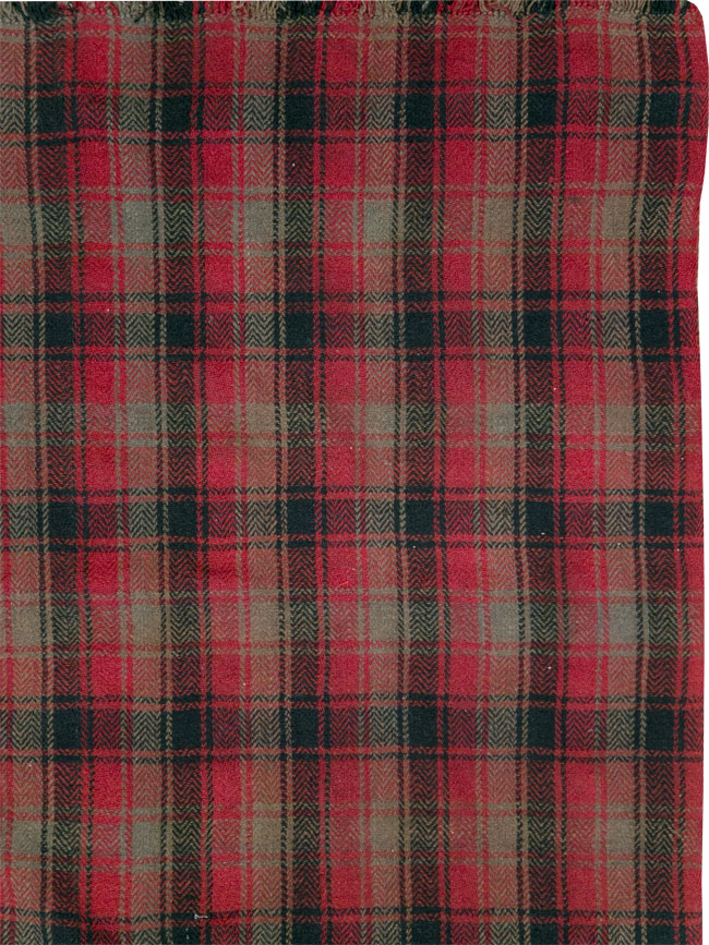 Vintage Persian Plaid Textile, No.28942 - Gss