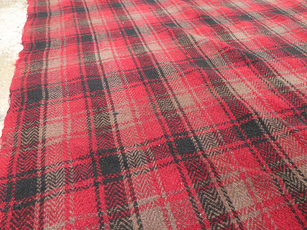 Vintage Persian Plaid Textile, No.28942 - Gss