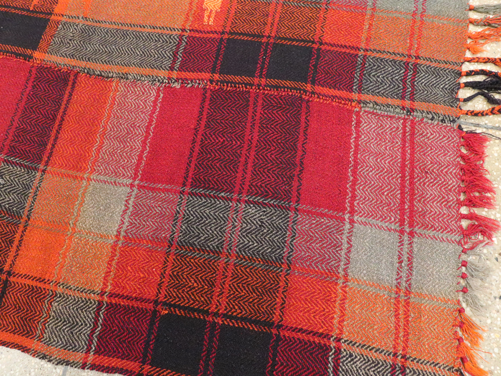 Vintage Persian Square Textile Flatweave, No.28960 - Gss