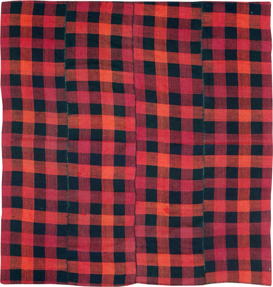 Vintage Persian Plaid Textile, No.28984 - Gss