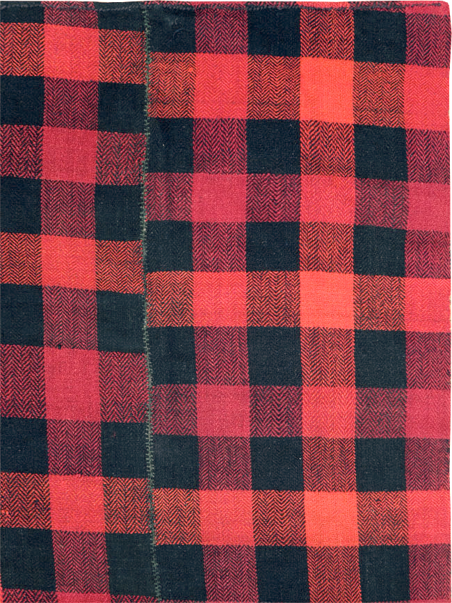 Vintage Persian Plaid Textile, No.28984 - Gss