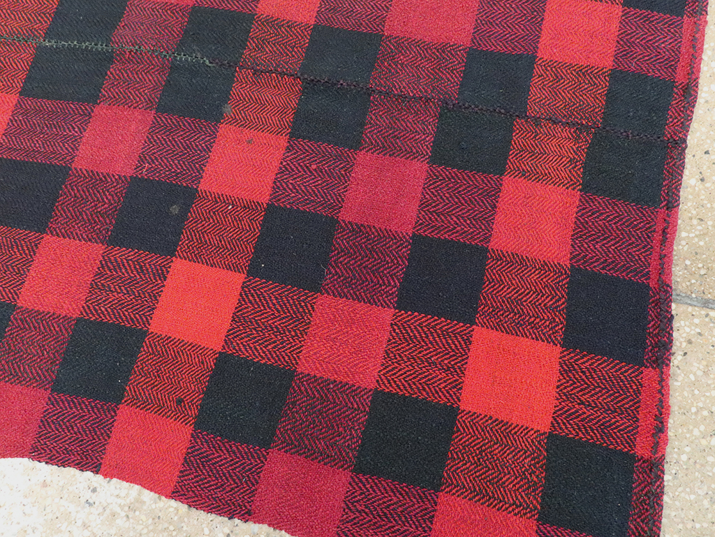 Vintage Persian Plaid Textile, No.28984 - Gss