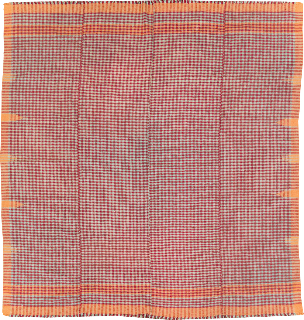 Vintage Persian Square Textile Flatweave, No.28985 - Gss