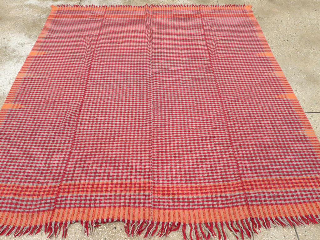 Vintage Persian Square Textile Flatweave, No.28985 - Gss