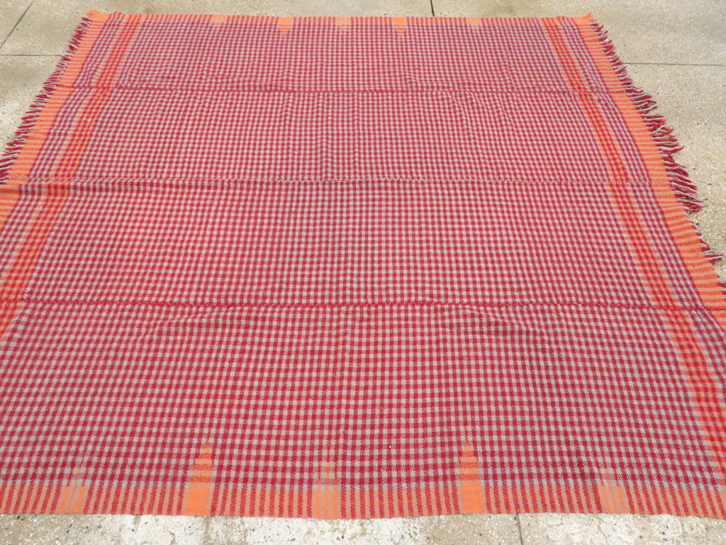 Vintage Persian Square Textile Flatweave, No.28985 - Gss