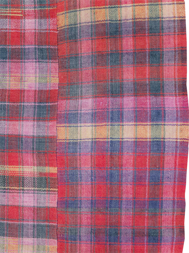 Vintage Persian Plaid Textile, No.28986 - Gss