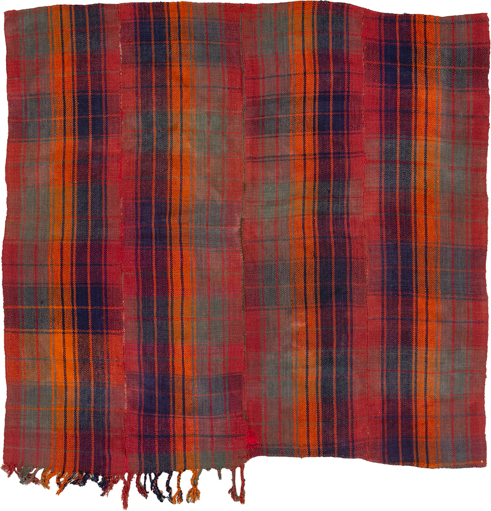 Vintage Persian Plaid Textile, No.29021 - Gss