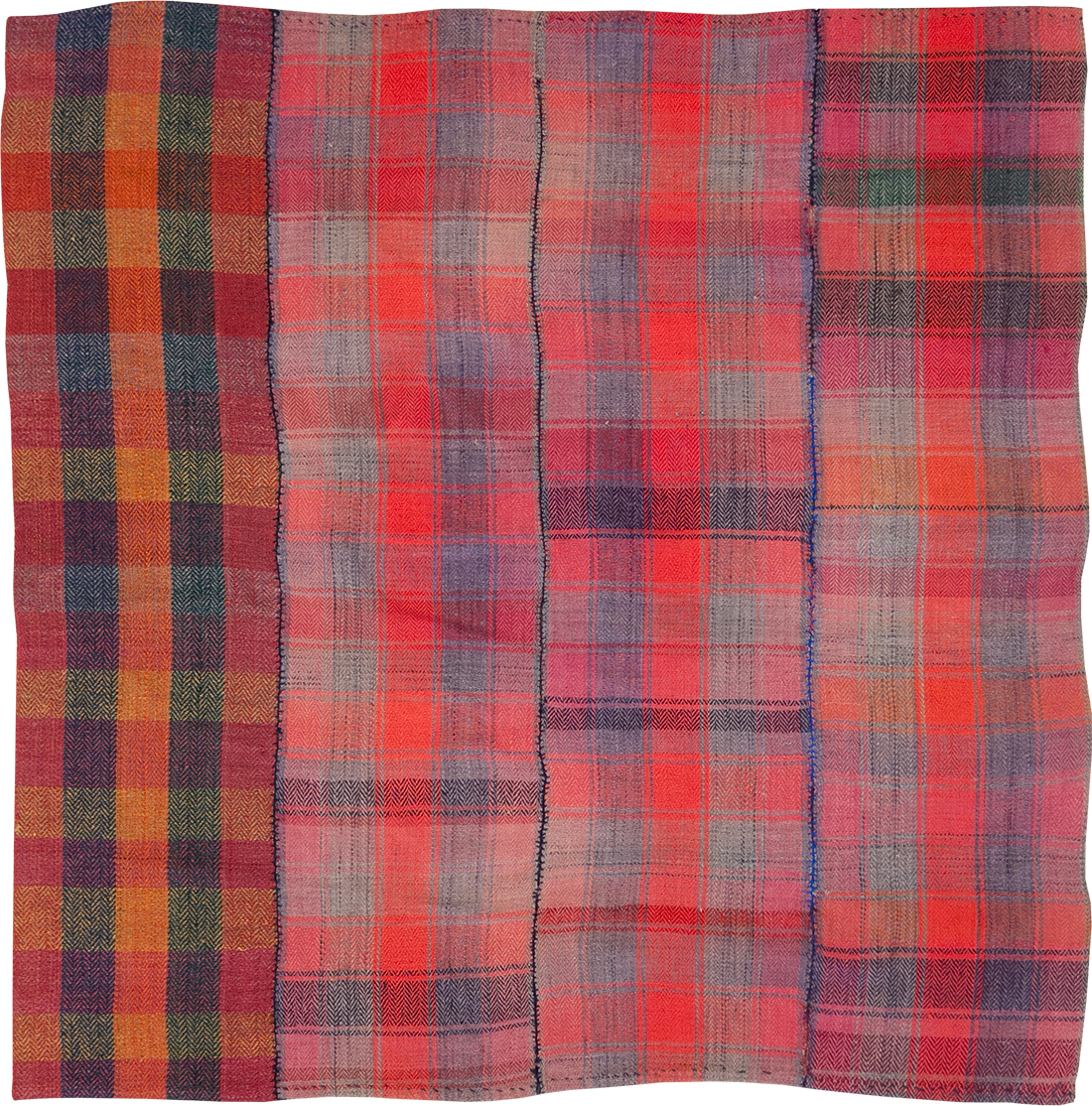 Vintage Persian Plaid Textile, No.29028 - Gss