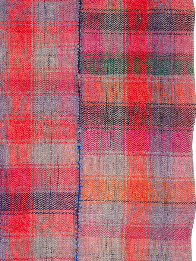 Vintage Persian Plaid Textile, No.29028 - Gss