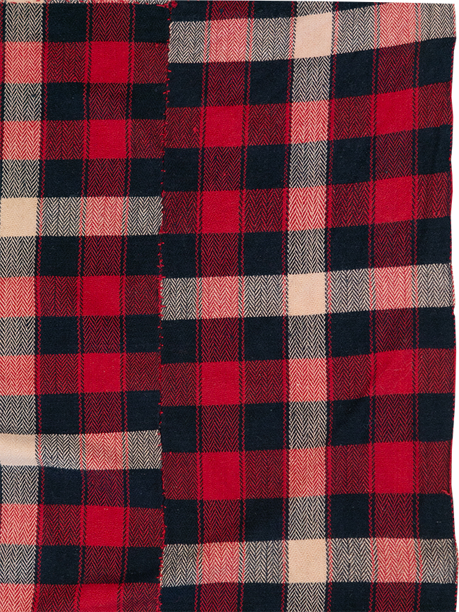 Vintage Persian Plaid Textile, No.29030 - Gss