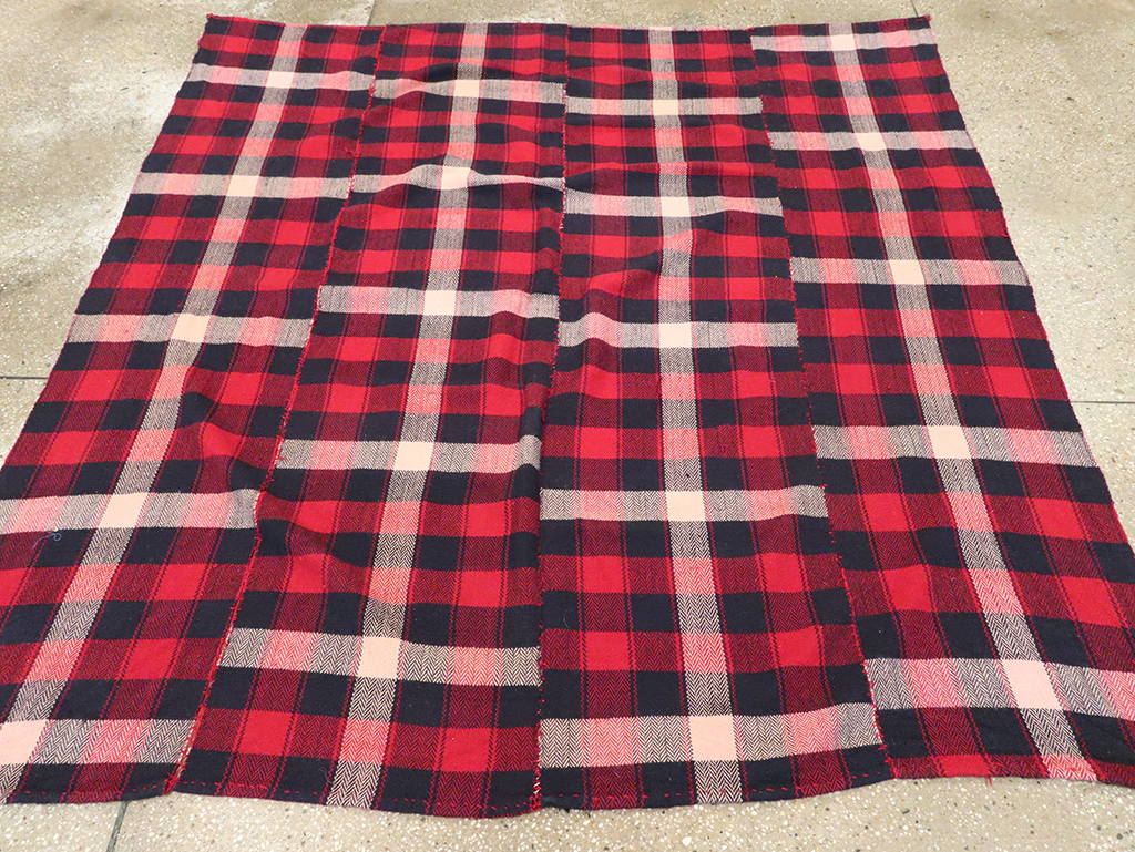 Vintage Persian Plaid Textile, No.29030 - Gss