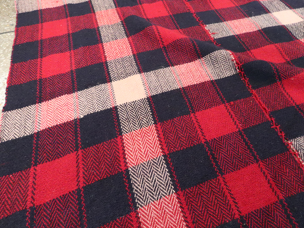 Vintage Persian Plaid Textile, No.29030 - Gss