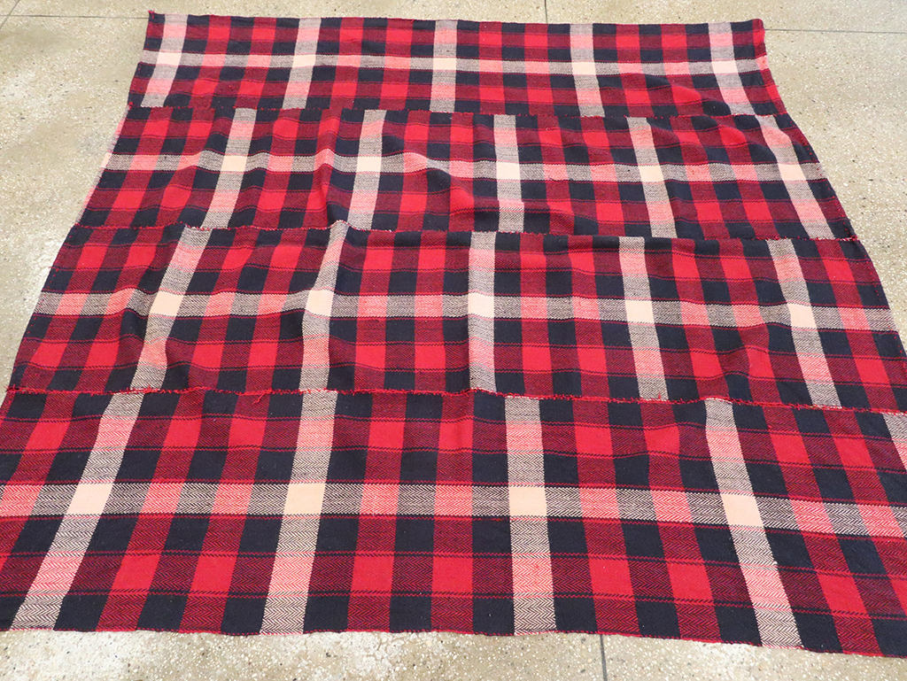 Vintage Persian Plaid Textile, No.29030 - Gss