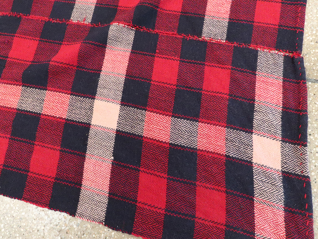 Vintage Persian Plaid Textile, No.29030 - Gss