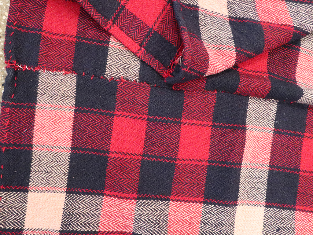 Vintage Persian Plaid Textile, No.29030 - Gss
