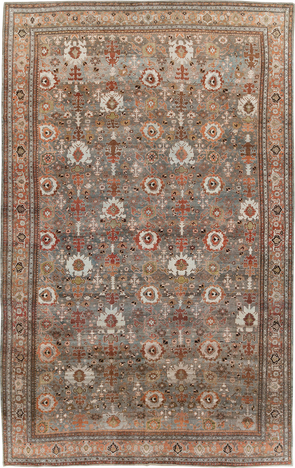 Antique Persian Bidjar Large Room Size Carpet, No.29052 - Gss