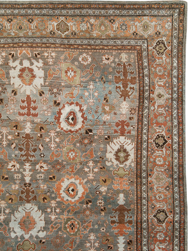 Antique Persian Bidjar Large Room Size Carpet, No.29052 - Gss