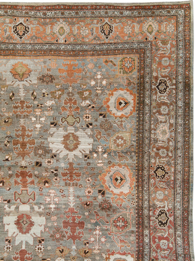 Antique Persian Bidjar Large Room Size Carpet, No.29052 - Gss
