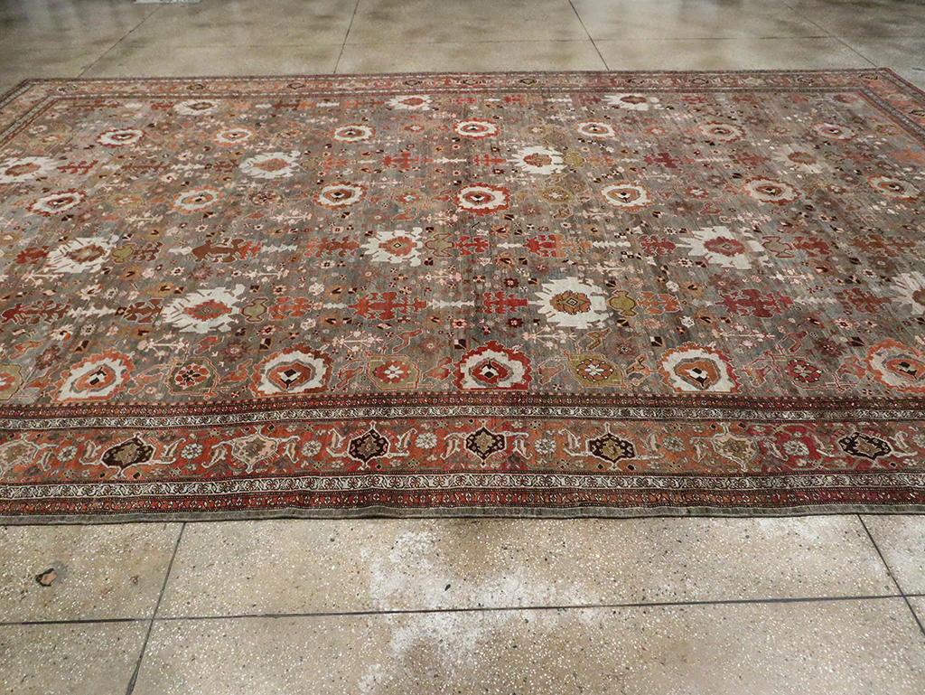 Antique Persian Bidjar Large Room Size Carpet, No.29052 - Gss