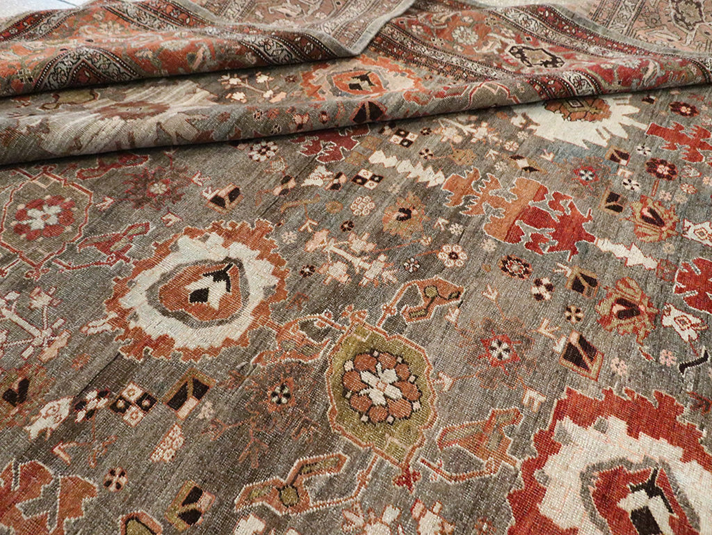 Antique Persian Bidjar Large Room Size Carpet, No.29052 - Gss