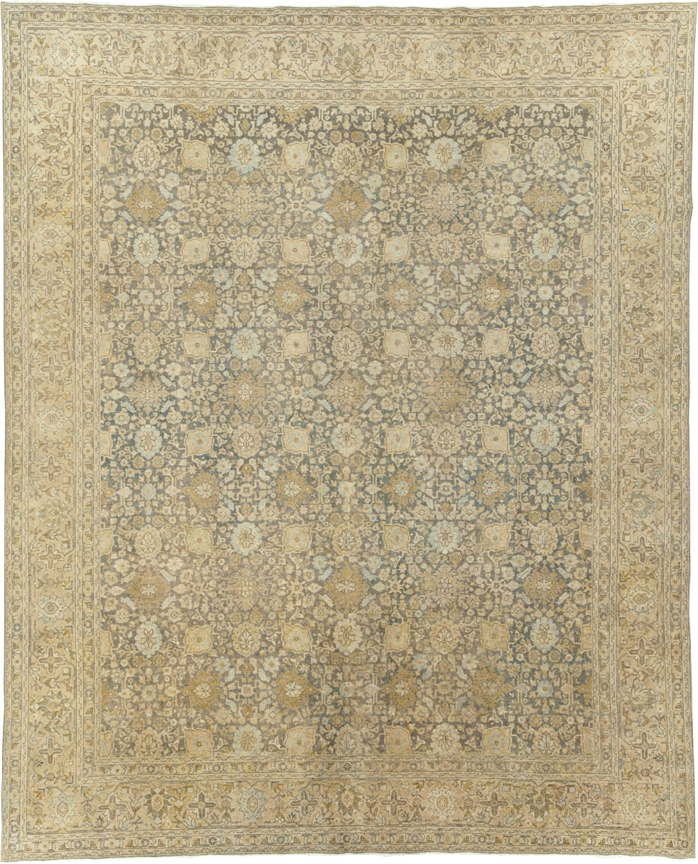 Antique Persian Tabriz Room Size Carpet, No.29053 - Gss