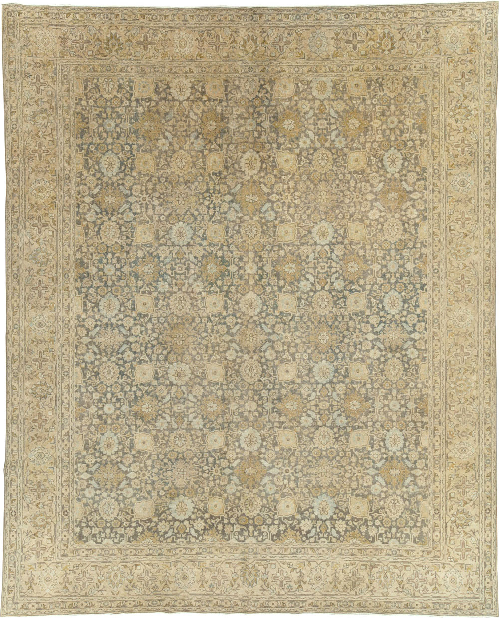 Antique Persian Tabriz Room Size Carpet, No.29053 - Gss
