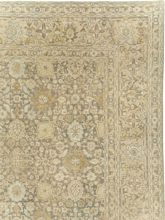 Antique Persian Tabriz Room Size Carpet, No.29053 - Gss